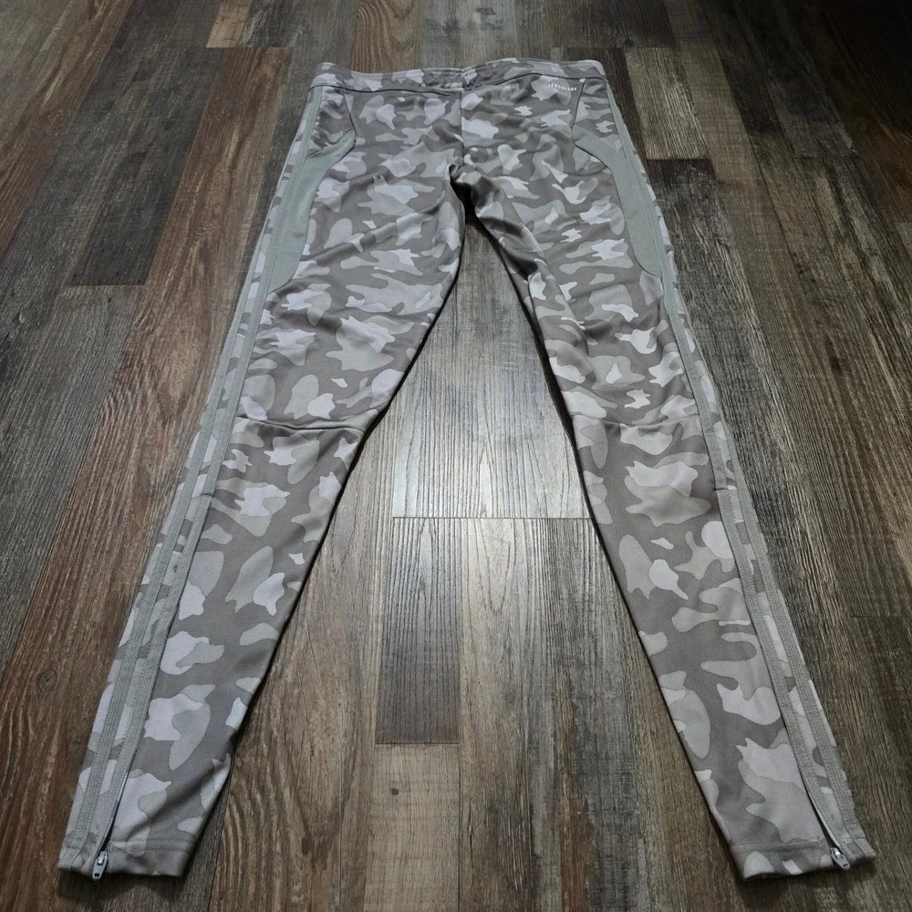 Adidas Aeroready Camo Men XL Tapered Zip Pickets Grey White Camouflage Jogger